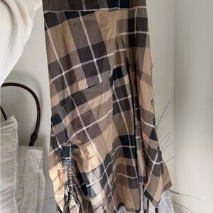 Plaid Brown Tan Skirt Joyfolie